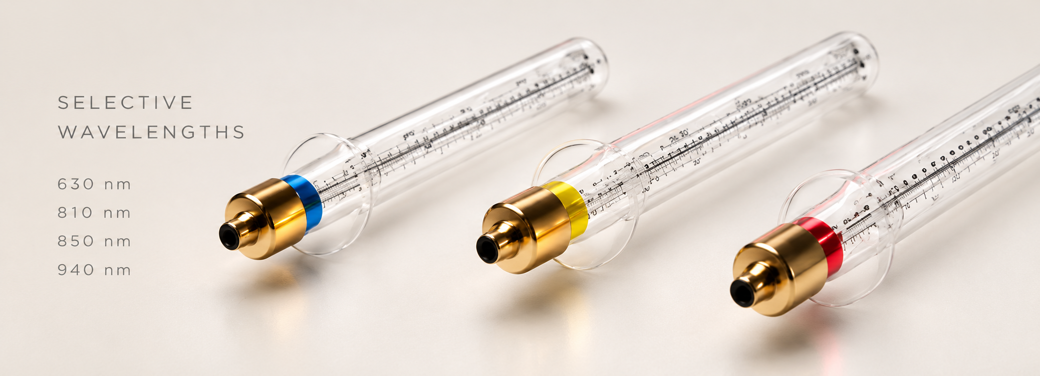 Selective wavelengths used in photobiomodulation